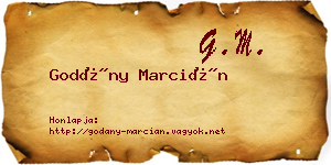 Godány Marcián névjegykártya
